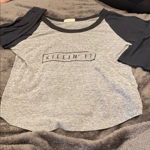 Brandy Melville Killin’ It 3/4 Sleeve Top